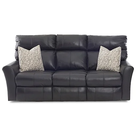 Casual Power Reclining Sofa (2 Recliners) with Toss Pillows